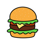 卡通小汉堡
