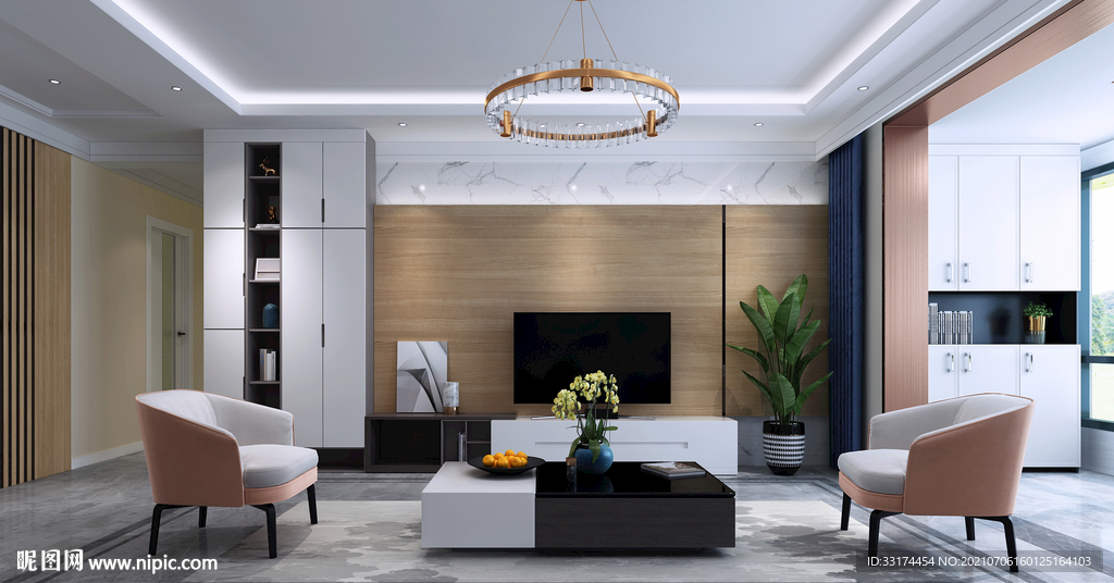 室内客厅电视背景墙效果图