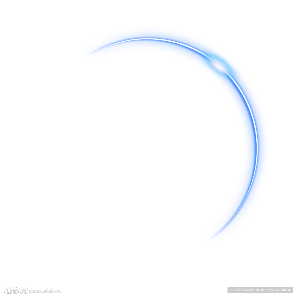 蓝色弧形光效