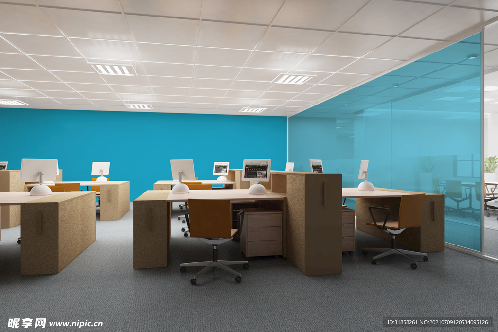 室内公司装饰海报的样机模板展示