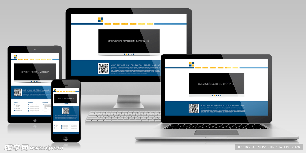 电脑平板手机场景展示样机