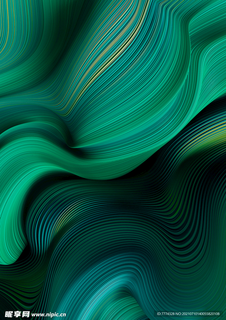绿色抽象线条背景