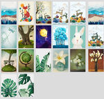 各种卡通图案画