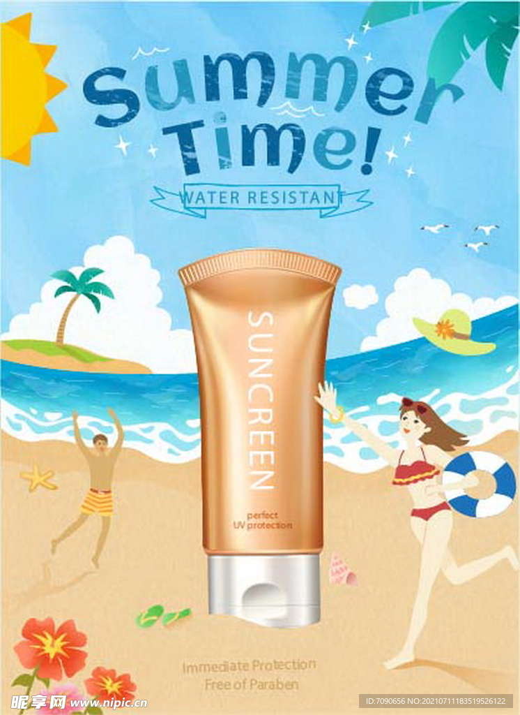 护肤化妆品展板  