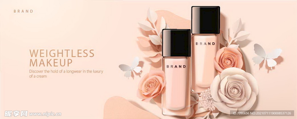 护肤化妆品展板  