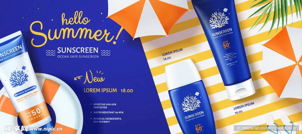 护肤化妆品展板  