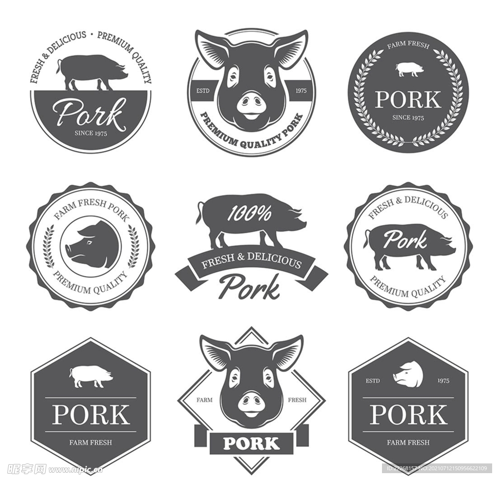 猪肉标签元素