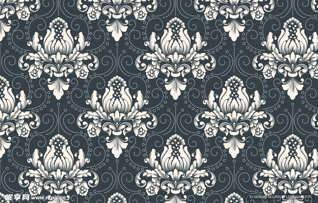 欧美复古高级地毯天花吊顶图案