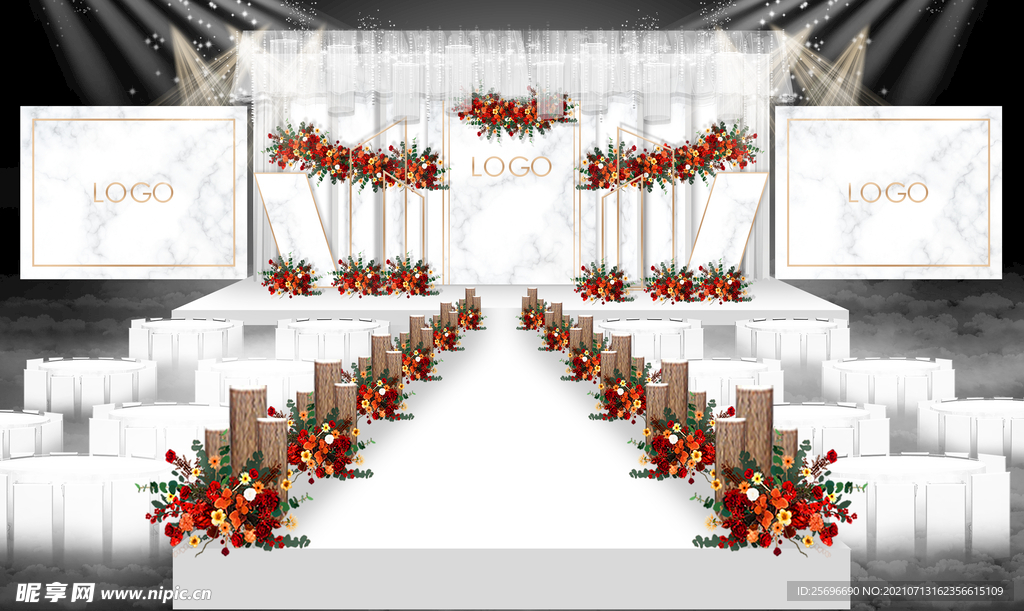 大理石婚礼仪式区效果图