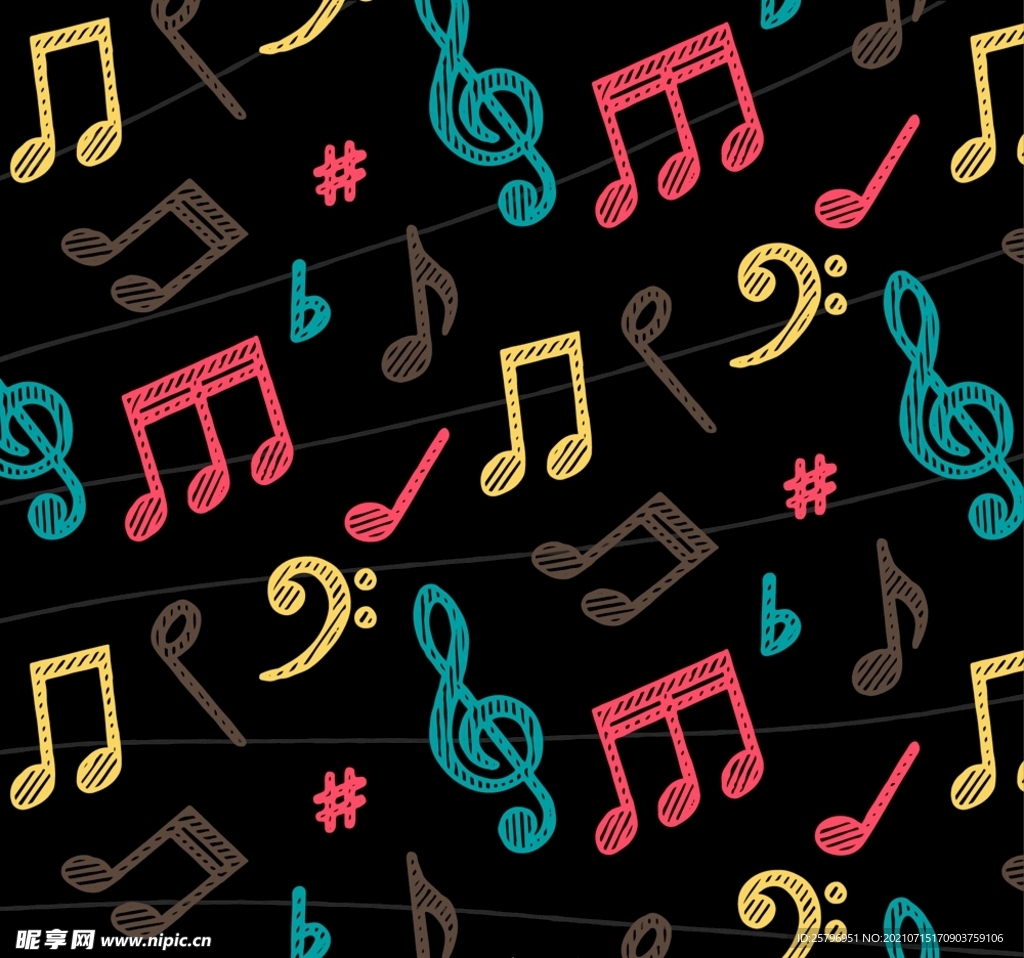 音符无缝背景