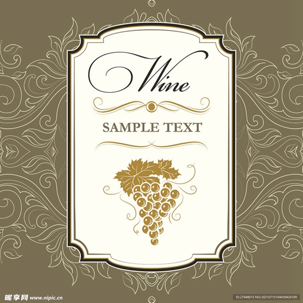 欧式葡萄酒标签