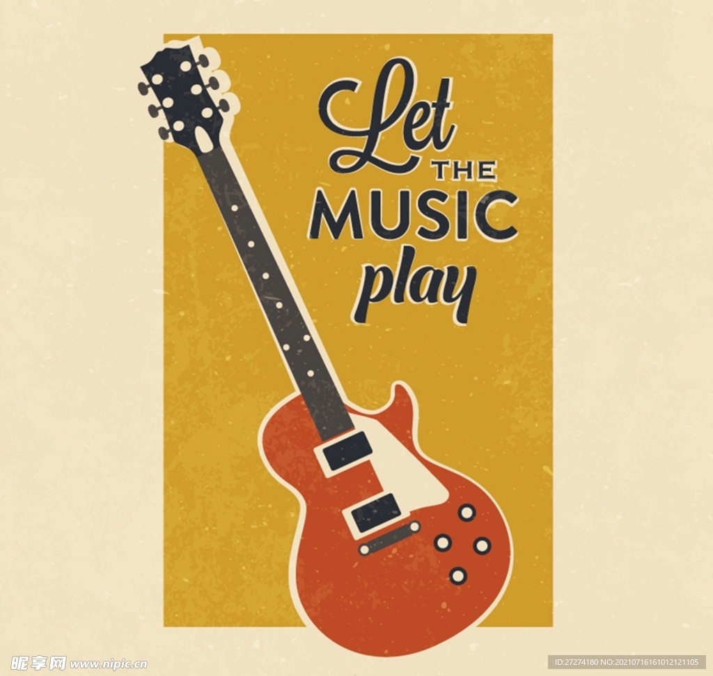 复古吉他海报