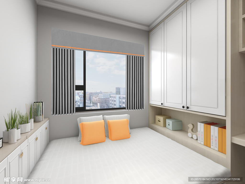 现代卧室效果图