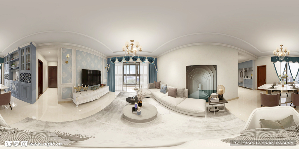 简欧客餐厅效果图