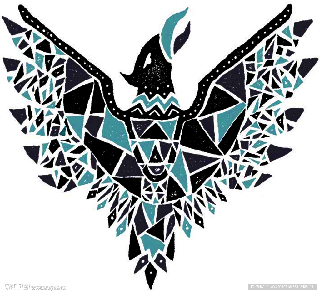 小鸟 破碎 复古 T恤设计