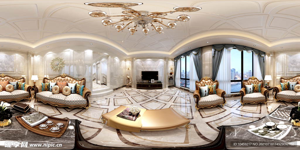 欧式轻奢石材大厅