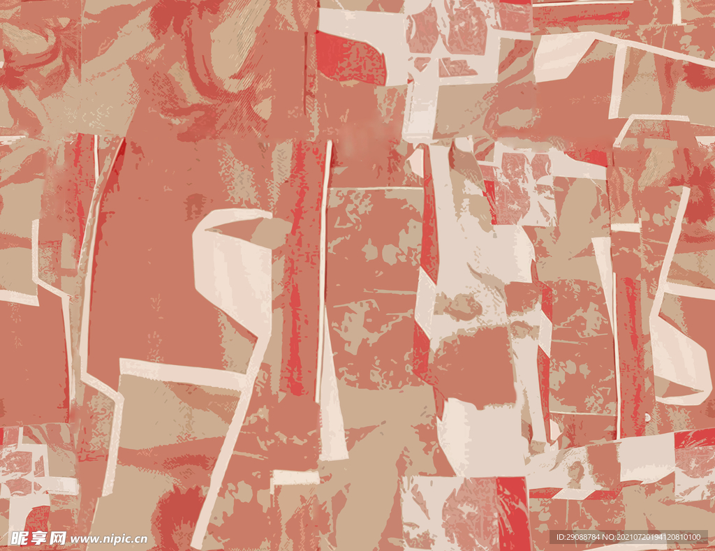 大牌花 数码印花 几何