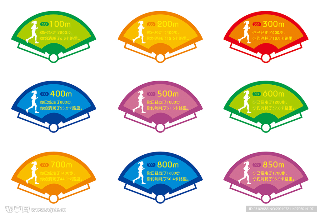 健康步道步数牌