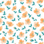 水彩矢量手绘插画植物花卉