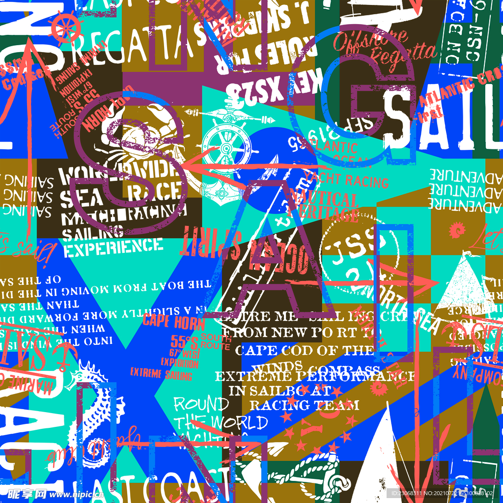 男装字母抽象几何