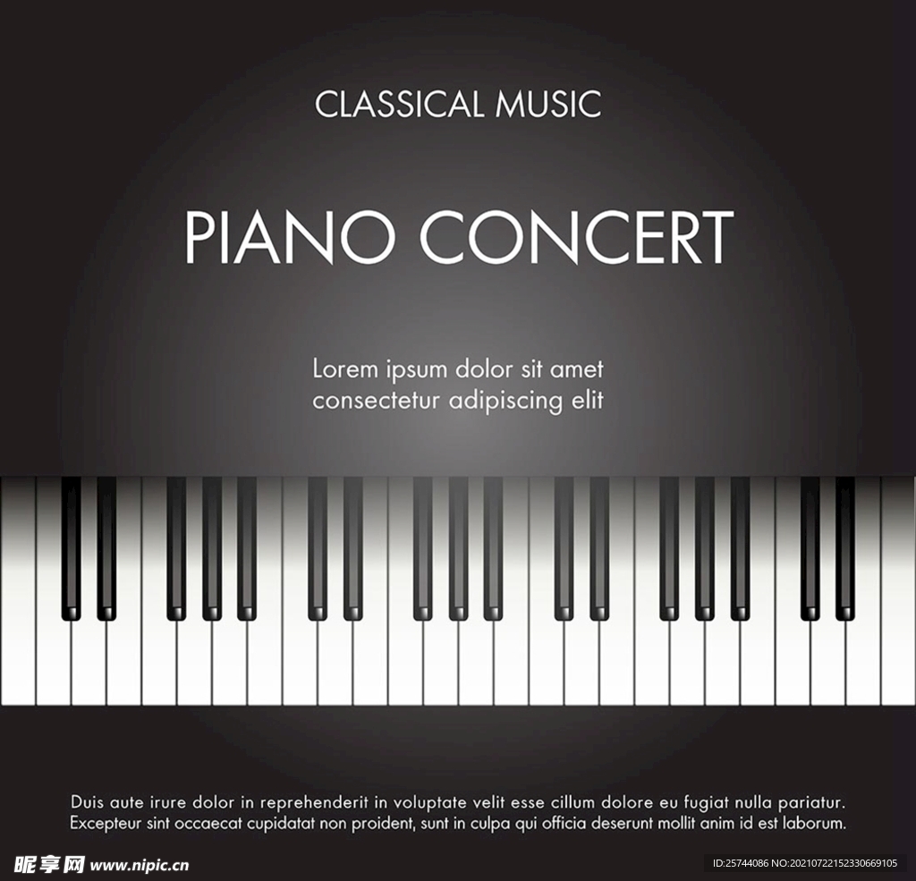 钢琴音乐会海报