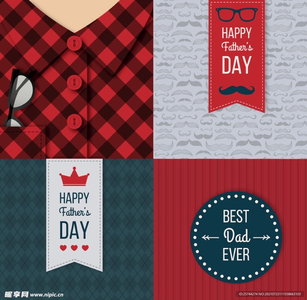 时尚父亲节贺卡