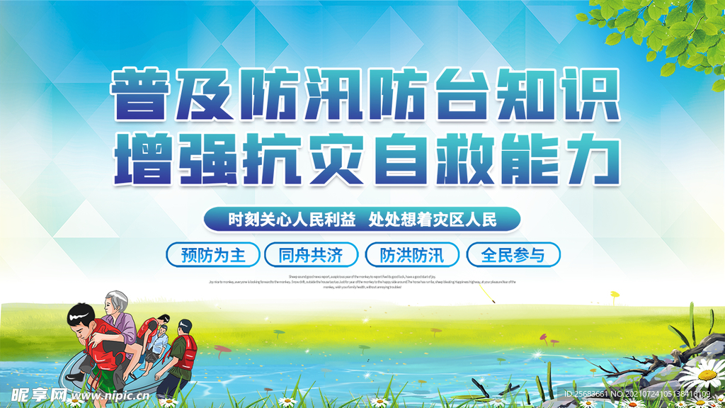 防洪防汛抗灾科普宣传展板
