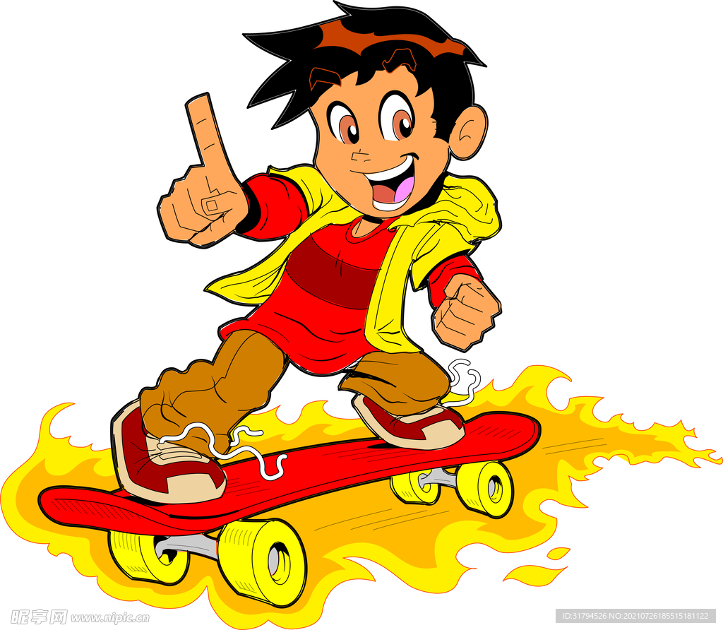 卡通滑板