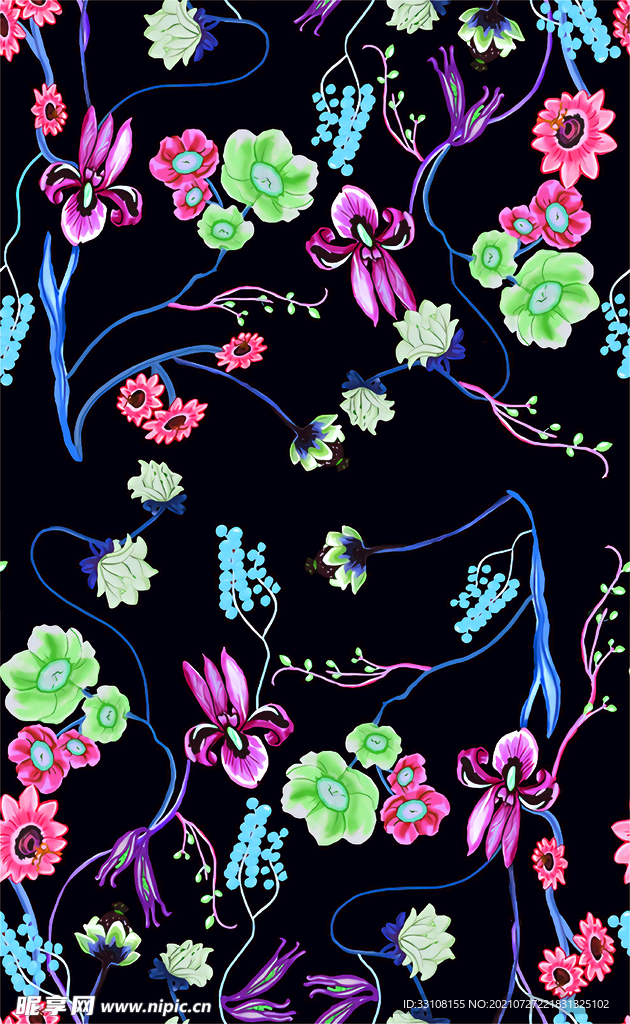 大牌 数码 印花 效果花 原创