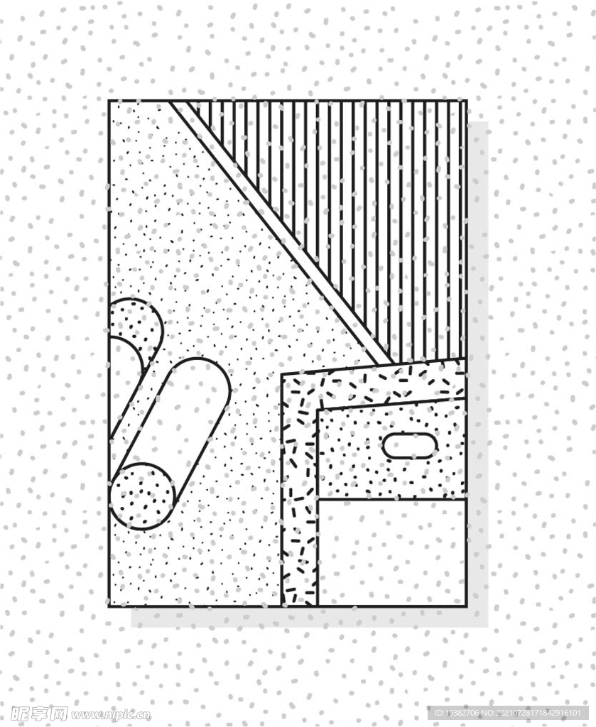 创意几何线条海报