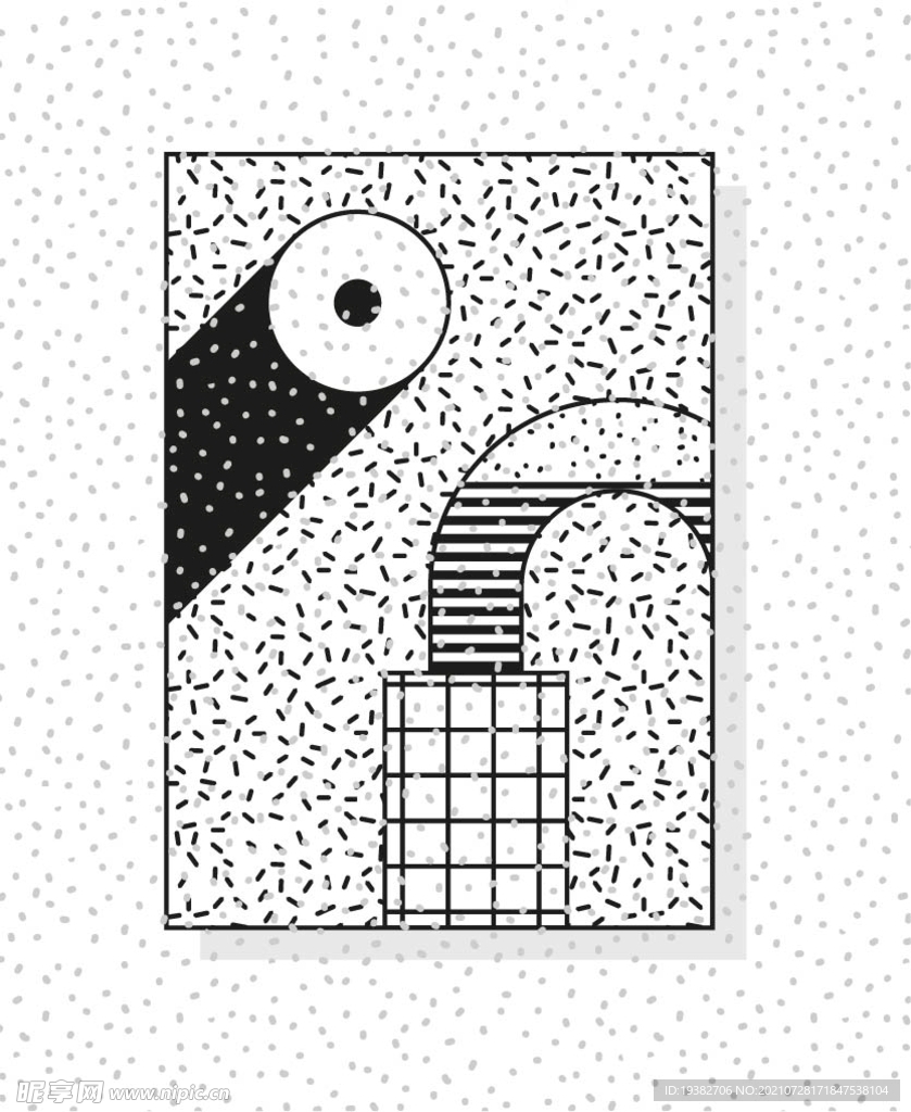 创意几何线条海报