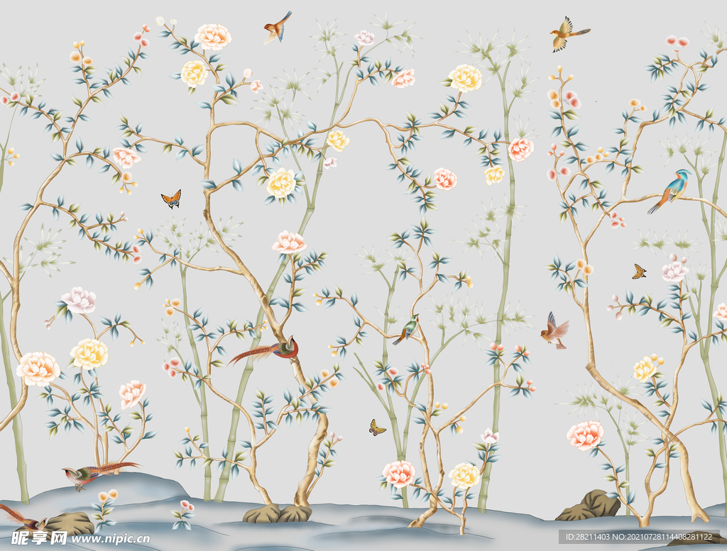 装饰画 花鸟画 新中式 山水 