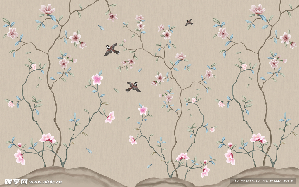 装饰画 花鸟画 新中式 山水 