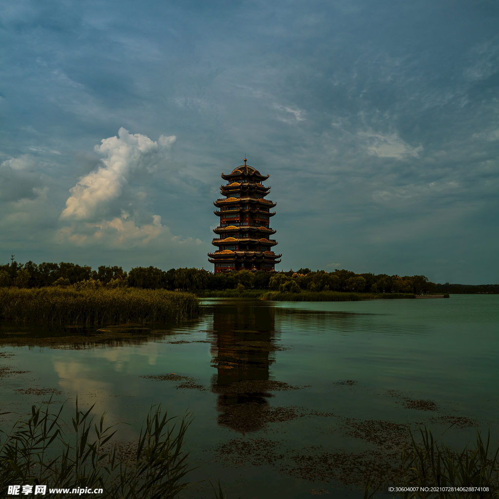 滨州黄河楼一景
