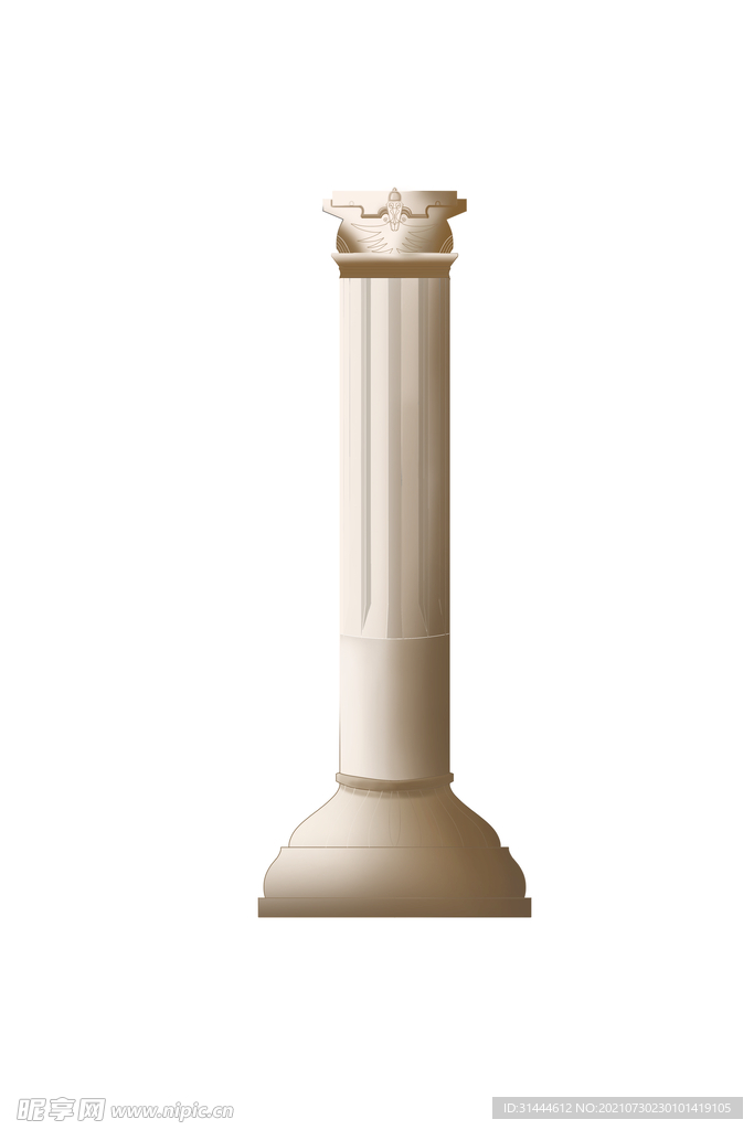 简约罗马石膏柱元素