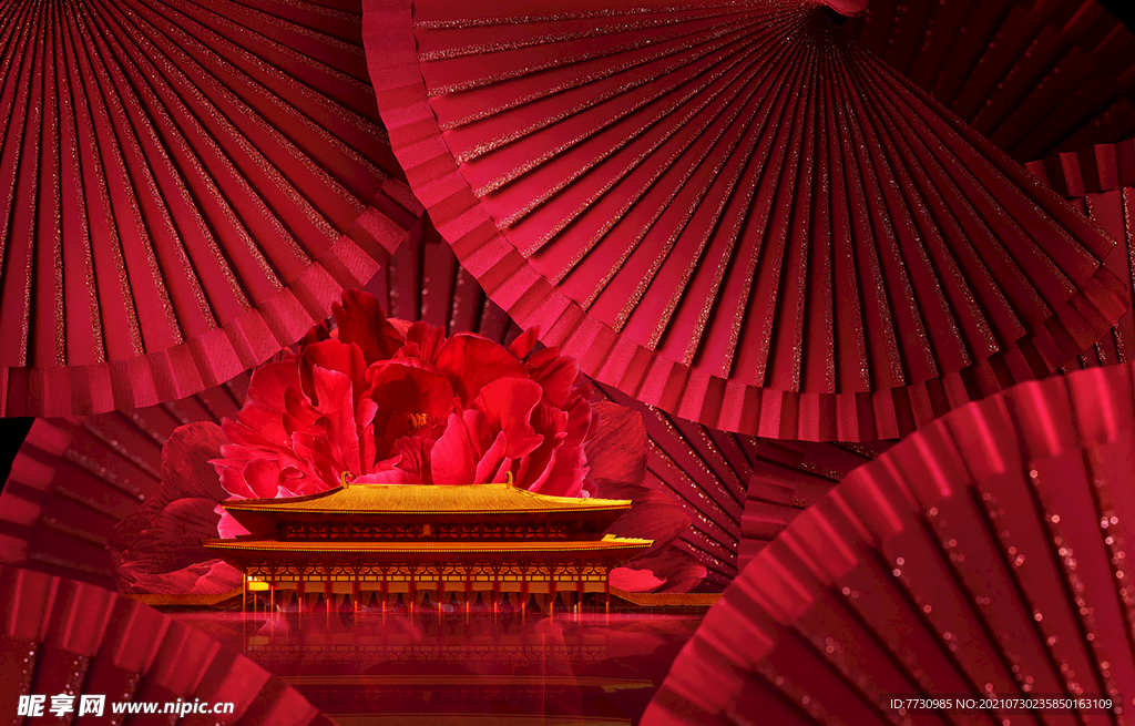 盛唐风开放红色主形象