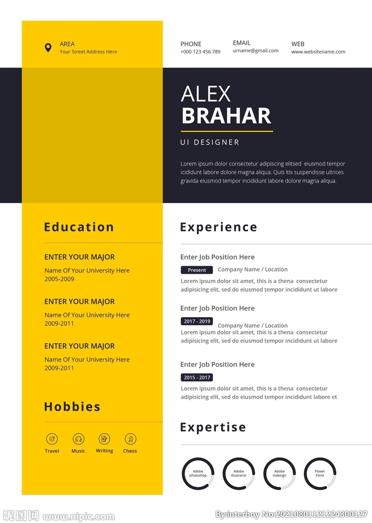 时尚个人简历模板设计