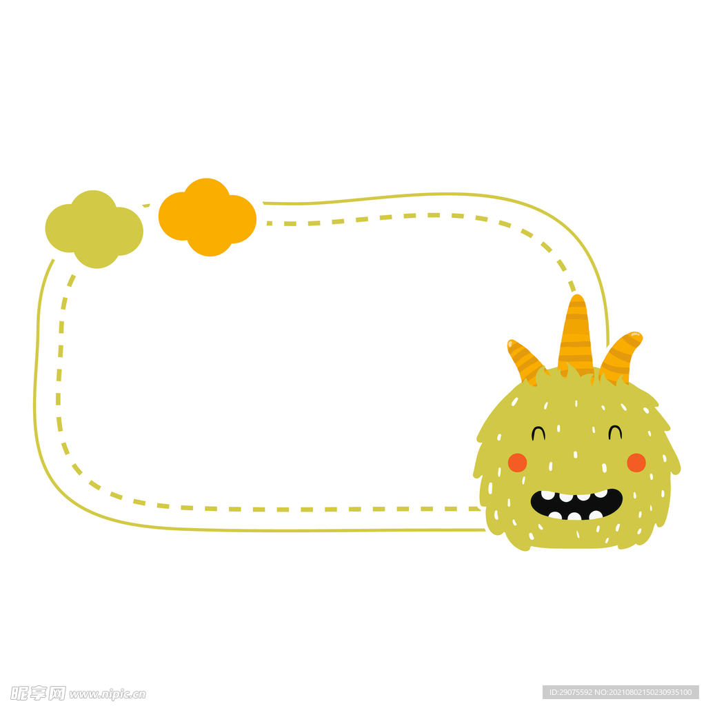 卡通边框可爱小动物装饰边框PN
