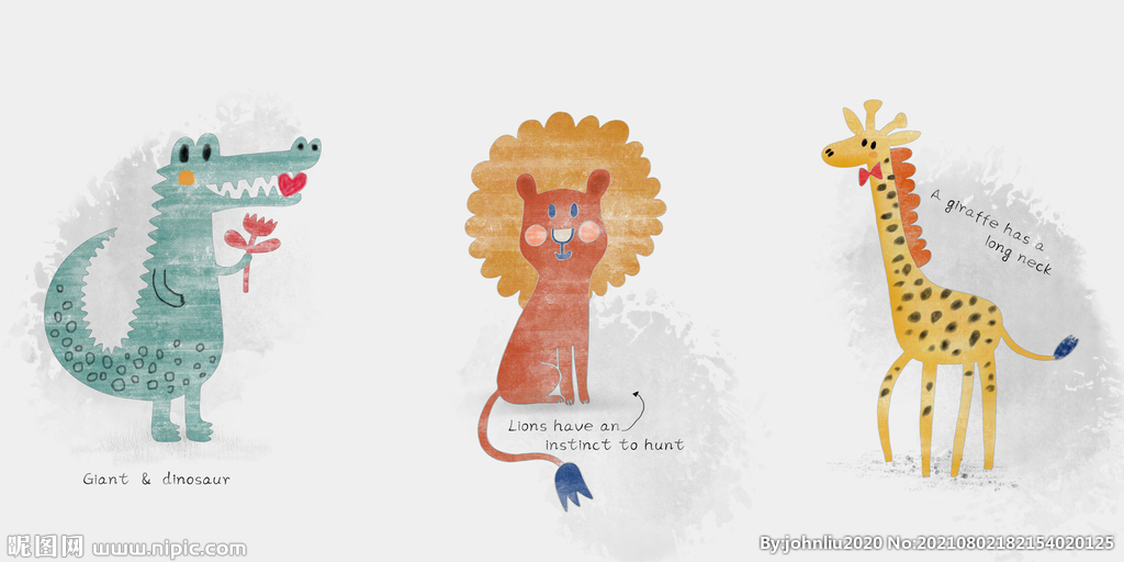 卡通动物装饰画