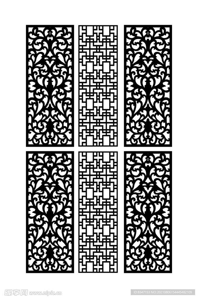 家居隔断 中式花纹 雕花