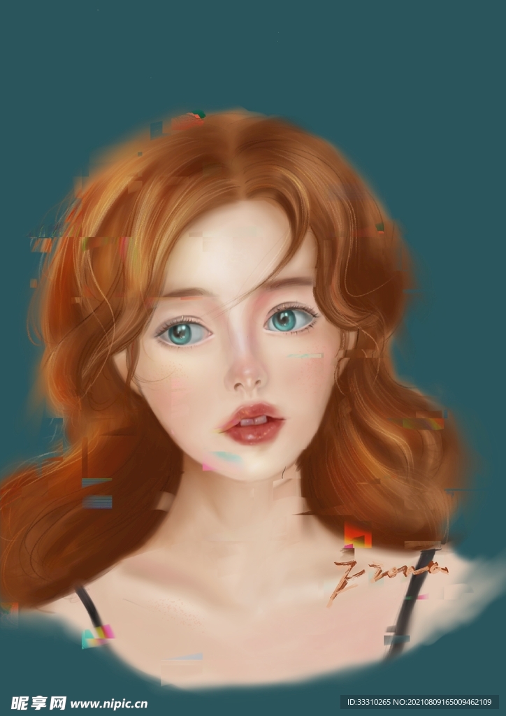 厚涂原画女神头像