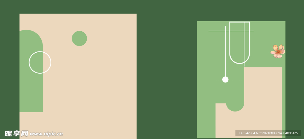 绿色系婚礼背景