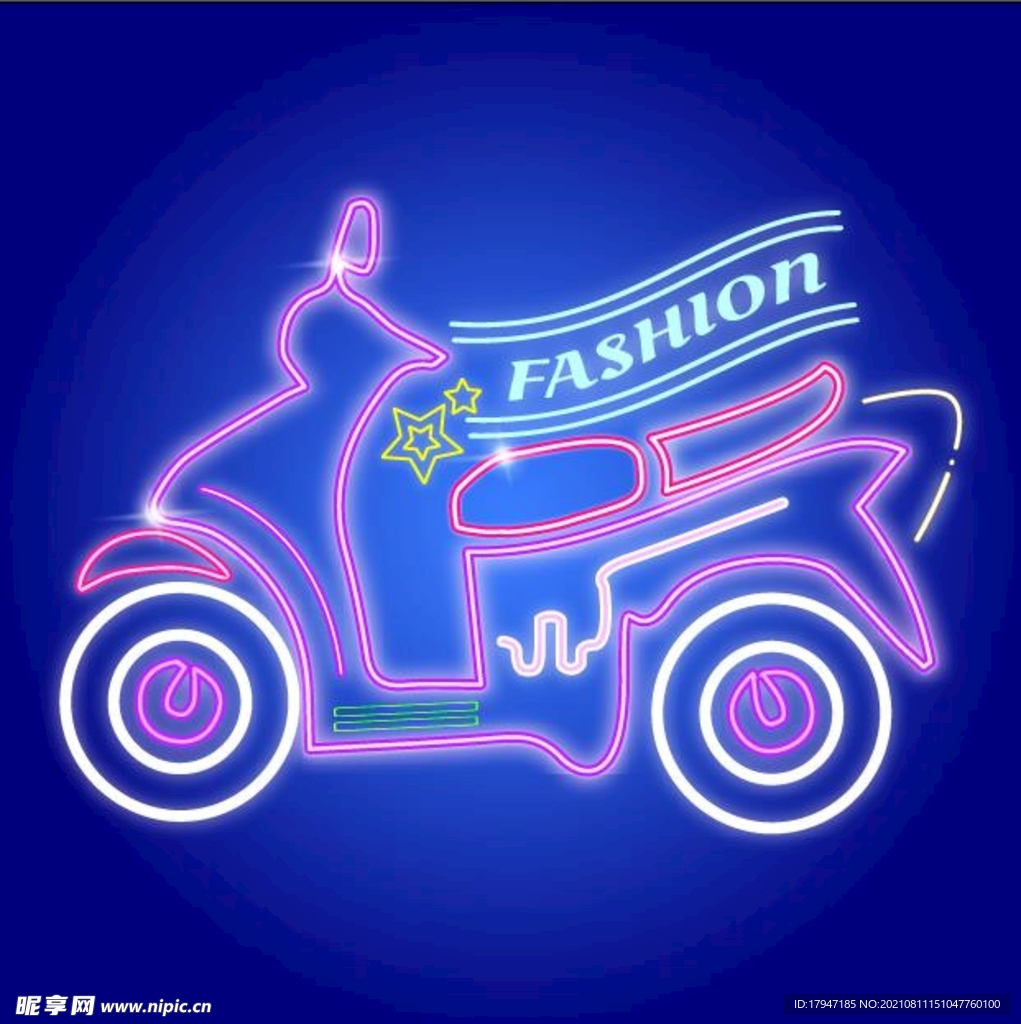 复古摩托车霓虹灯招牌灯牌