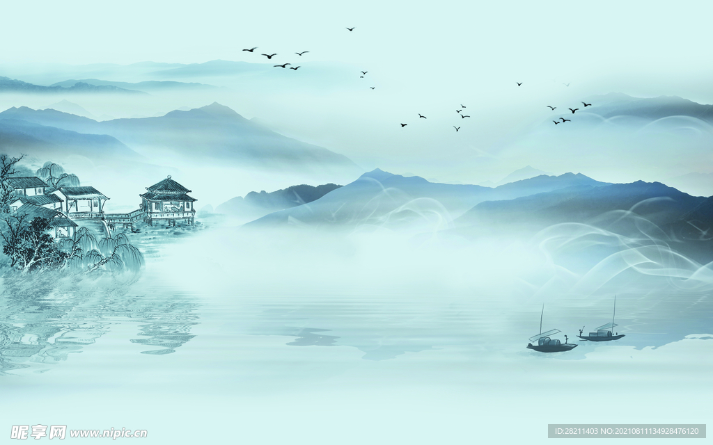 装饰画 花鸟画 新中式 山水 