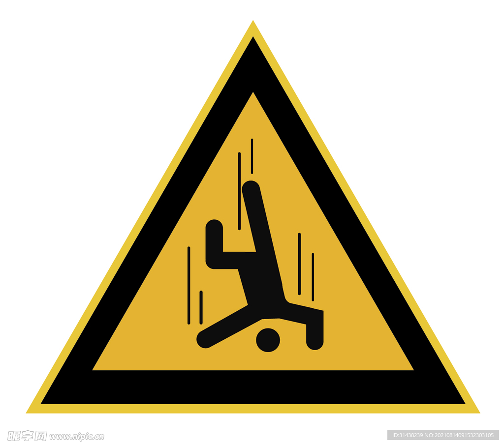 当心坠落 安全标识