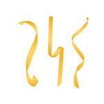 金色丝带飘带矢量免抠元素