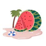 夏日清爽西瓜卡通