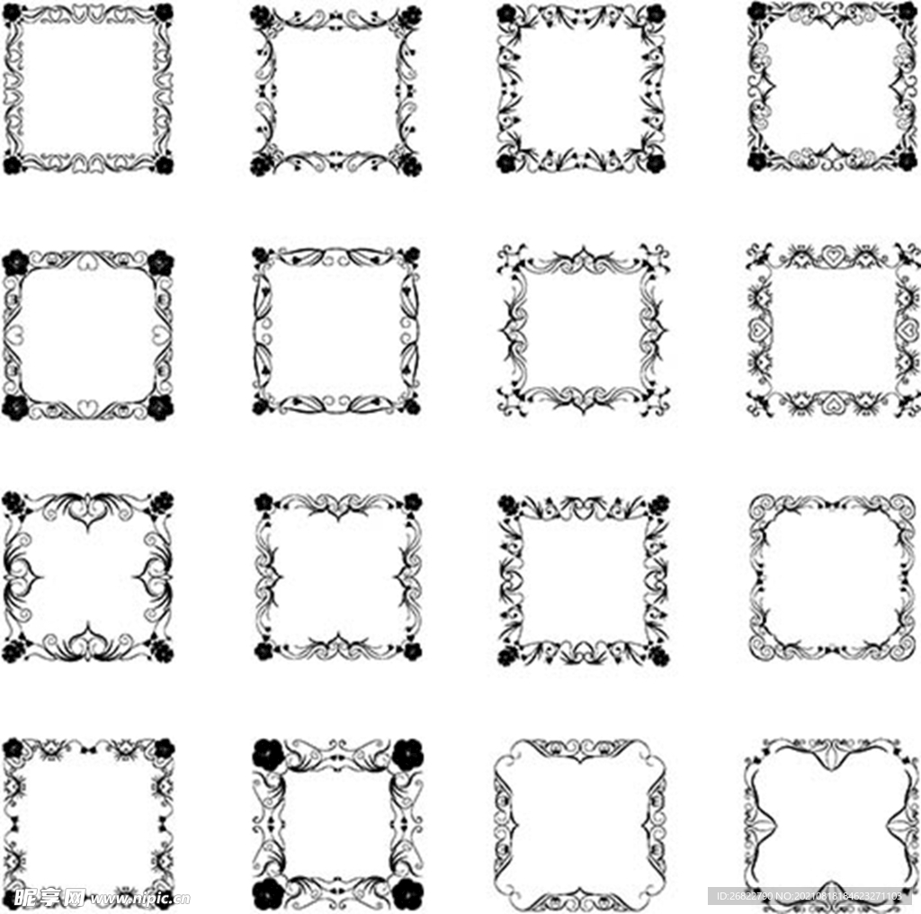 花纹图案装饰边框