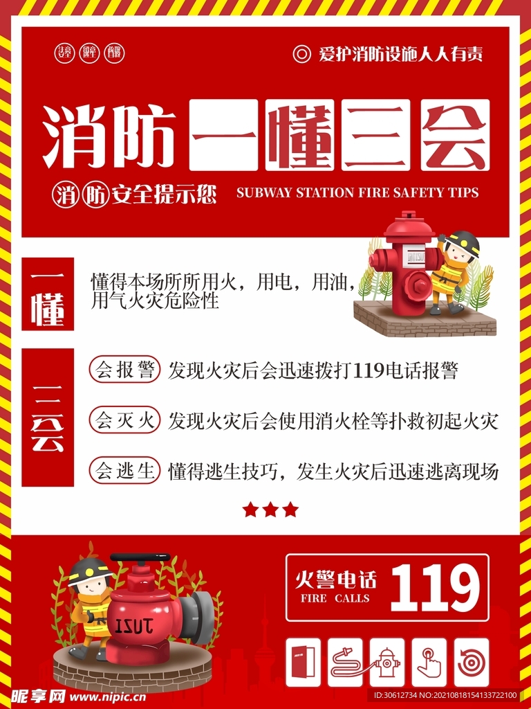 消防安全警示图