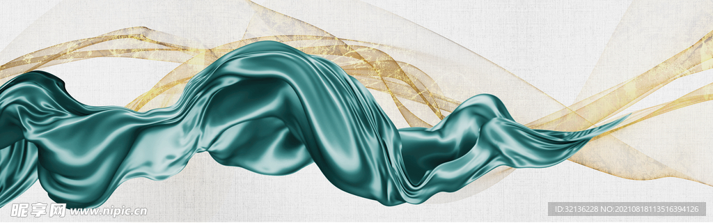 新中式抽象山水背景墙